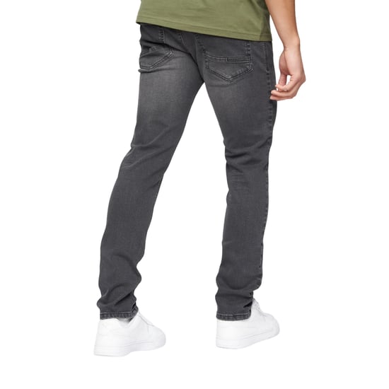 Crosshatch Mens Buraca Slim Jeans (Charcoal Wash) - Image 2