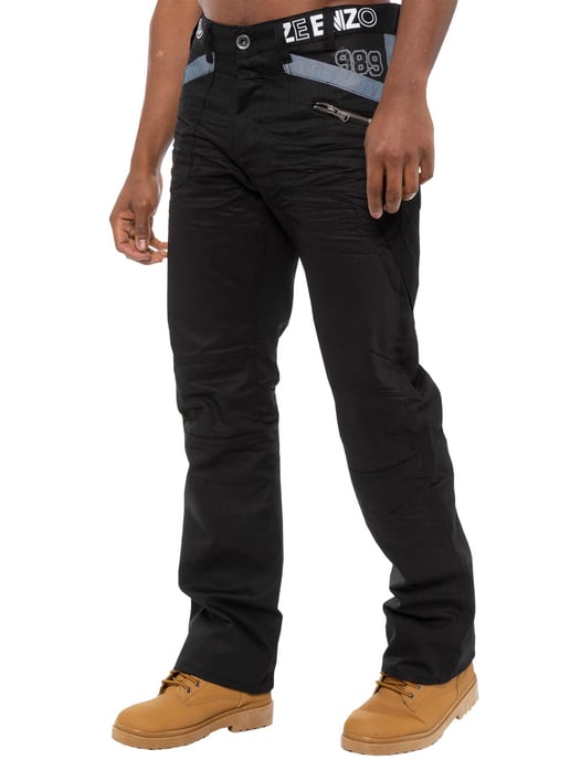 Enzo | Jeans de mezclilla negros con recubrimiento para hombre - Image 1