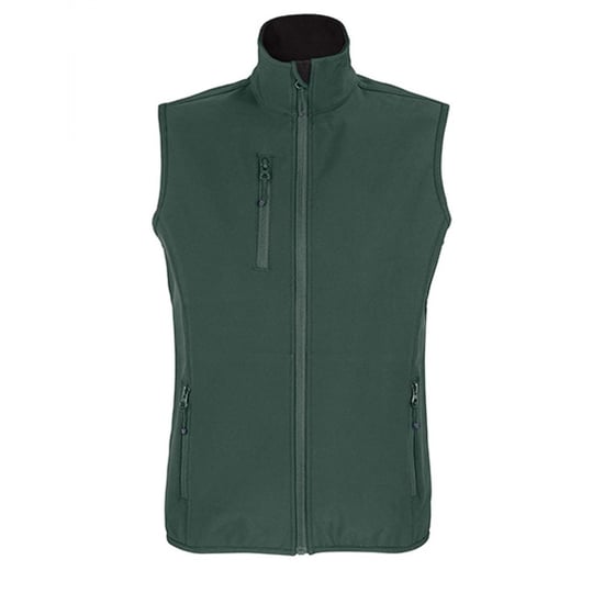SOLS Womens/Ladies Falcon Softshell Zipped Body Warmer (Forest Green) - Image 1