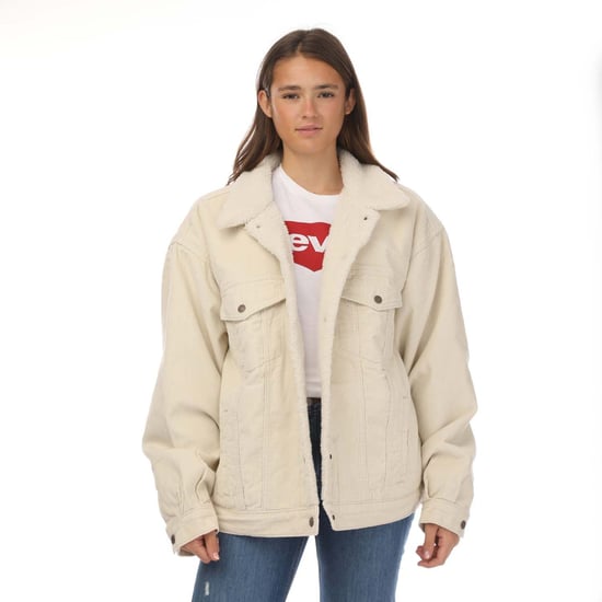 Women's Levis Plus 90s Sherpa Trucker Jacket in Cream