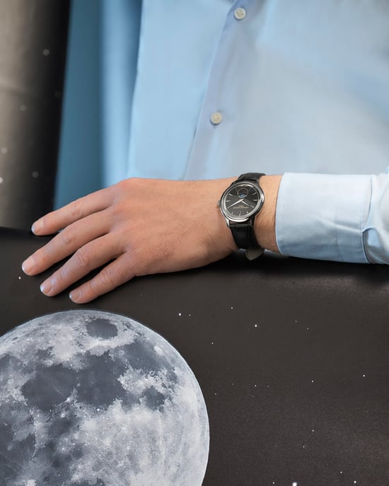 Frédérique Constant Moneta Moonphase Unisex's Black Watch FC-206B3S6 - Image 5
