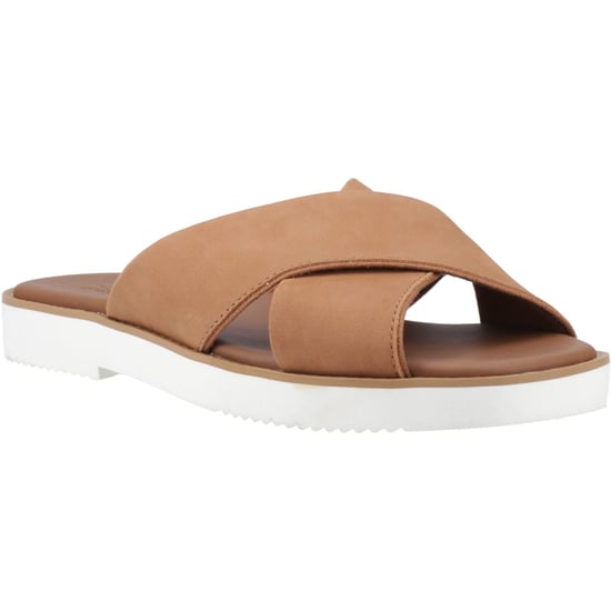 TOMS Mae Crossover Leather Women's Brown Sandals - Image 1