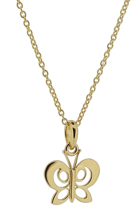 Orphelia 'Butterfly' Women's 925 Sterling Silver Chain with Pendant - Gold ZH-7074/1 - Image 1