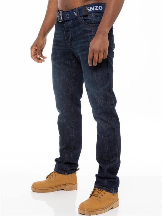 Enzo | Vaqueros rectos para hombre - Azul oscuro - Image 1