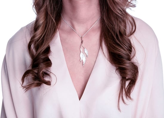 Orphelia 'Mariza' Women's 925 Sterling Silver Chain with Pendant - Silver/Rose ZK-7171/RG - Image 4