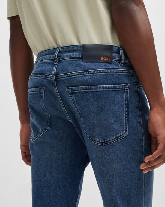 Jeans BOSS Orange Re.Maine BC-C de Corte Regular en Denim Comfort-Stretch Azul Medio NOS - Image 3