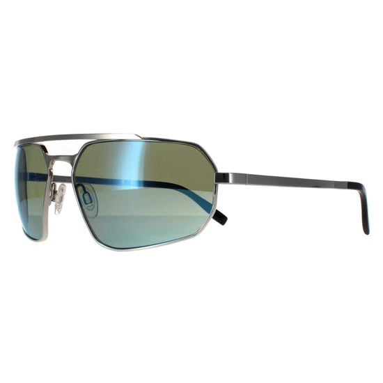 Serengeti Rectángulo Mens Plata Brillante Saturno 555nm Azul Polarizado Hinkley - Image 1