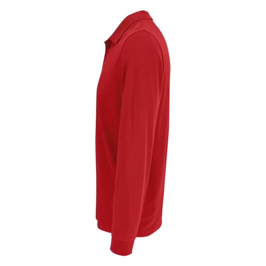 SOLS Unisex Adult Polycotton Long-Sleeved Polo Shirt (Red) - Image 3