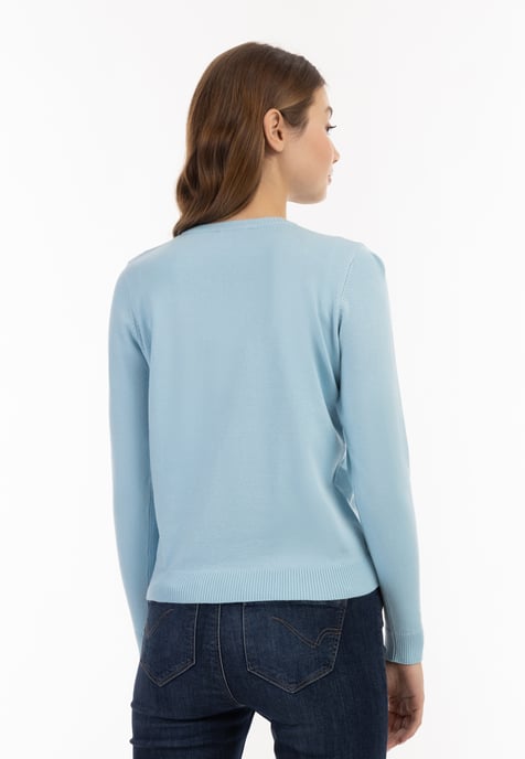 Mymo Knitted pullover women light blue - Image 4