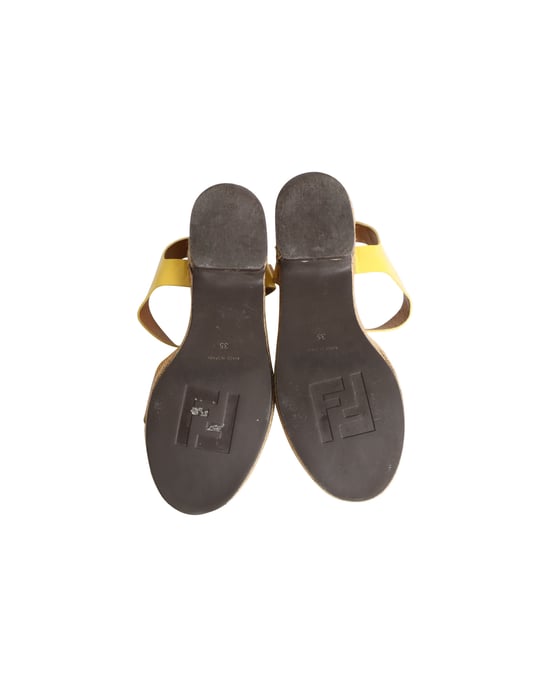 Fendi Cross Ankle Strap Sandals in Multicolor Patent Leather - Image 6