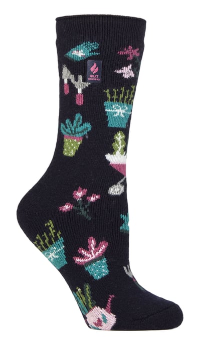 Calcetines para mujer Fun Hobby | Calentadores Lite | Calcetines térmicos con forro polar para invierno - Dedos Verdes - Image 1