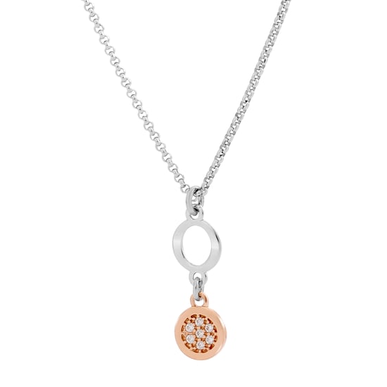 Orphelia 'Maite' Women's 925 Sterling Silver Set: Chain + Bracelet + Earrings - Silver/Rose SET-7376 - Image 4
