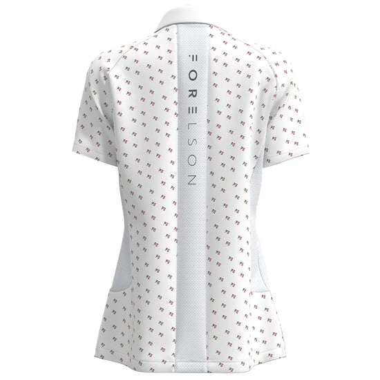 Forelson Womens/Ladies Varah Patterned Buttoned Polo Shirt (White) - Image 2