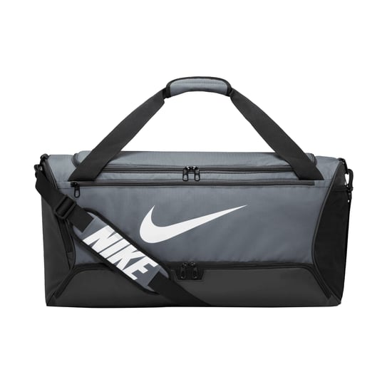 Nike Brasilia Swoosh Training 60L Duffle Bag (Iron Grey/Black/White) - Image 1