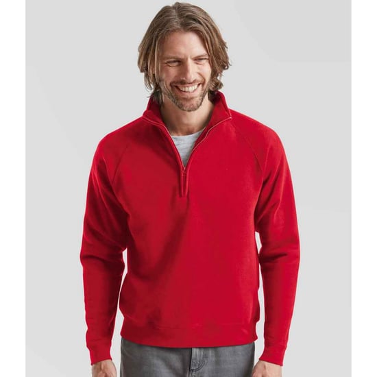 Fruit of the Loom Mens Premium Polycotton Sweatshirt (Red) - Image 1