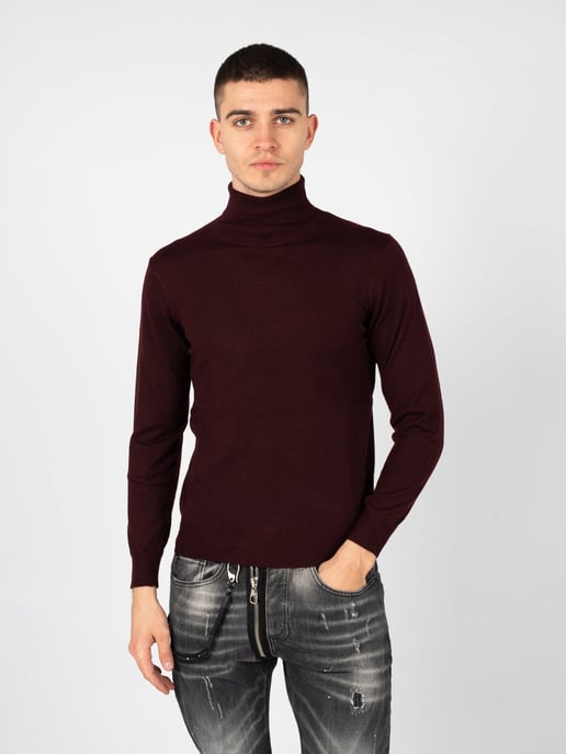 Xagon Man Suéter Turtleneck del hombre rojo - Image 3