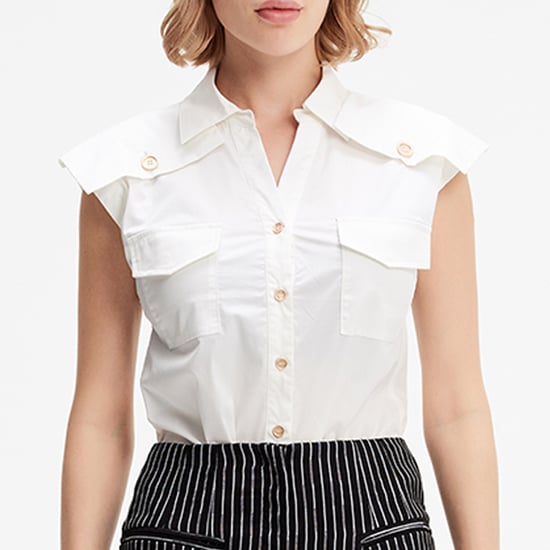 Sleeveless shirt with flaps on shoulders - Image 4