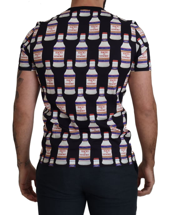 Dolce & Gabbana Camiseta de Algodón Negra Bacio Di Venere para Hombre - Image 4