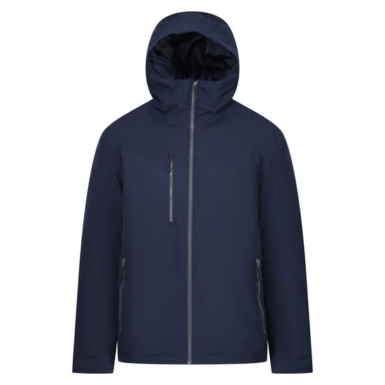 Regatta Mens Navigate Insulated Waterproof Jacket (Navy/Seal Grey) - Image 1