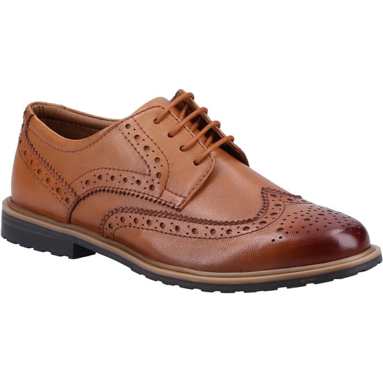 Hush Puppies Girls Verity Leather Brogues (Tan) - Image 1