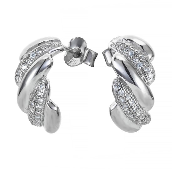 Orphelia 'Sabrina' Women's 925 Sterling Silver Stud Earrings - Silver ZO-7348 - Image 1