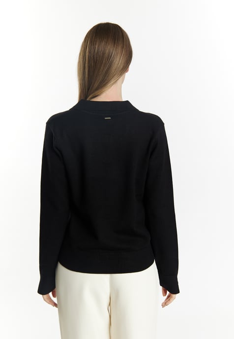 Dreimaster Knitted pullover women black - Image 4
