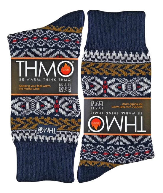 THMO - Calcetines térmicos gruesos de mezcla de lana de estilo nórdico vintage para hombre - Image 2