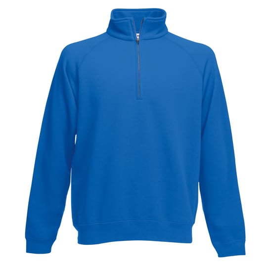 Fruit Of The Loom Mens Premium 70/30 Zip Neck Sweatshirt (Royal Blue) - Image 1