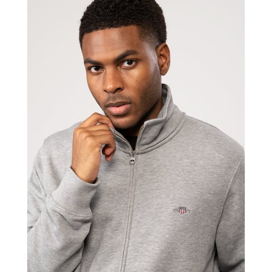 GANT Mens Regular Fit Shield Logo Full Zip Sweatshirt - Image 2