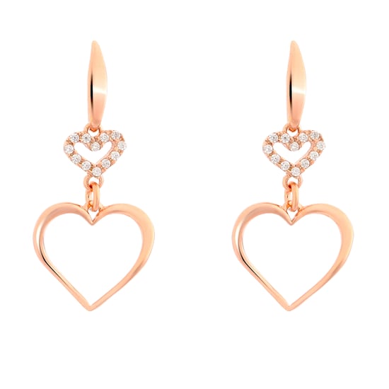 Orphelia 'Alfina' Women's 925 Sterling Silver Drop Earrings - Rose ZO-7383 - Image 1