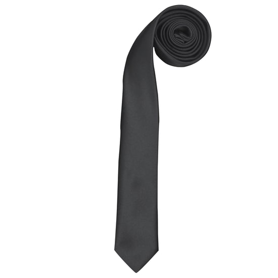 Premier Tie - Mens Slim Retro Work Tie (Pack of 2) (Black) - Image 1