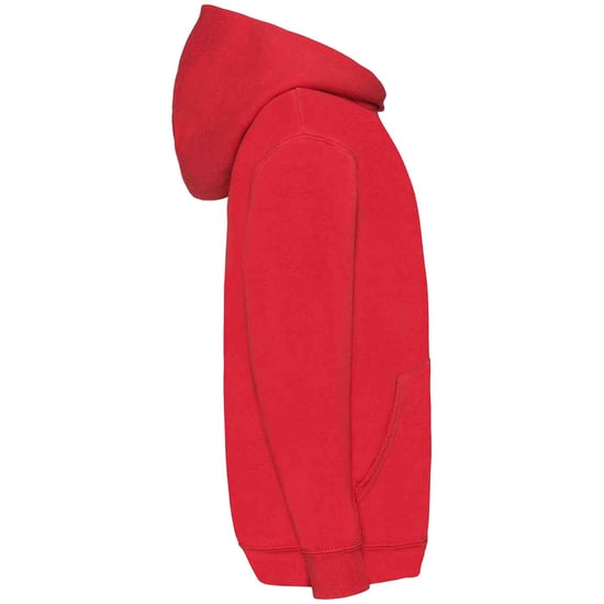 Fruit Of The Loom Kids Unisex Classic 80/20 Hoodie (Red) - Image 3