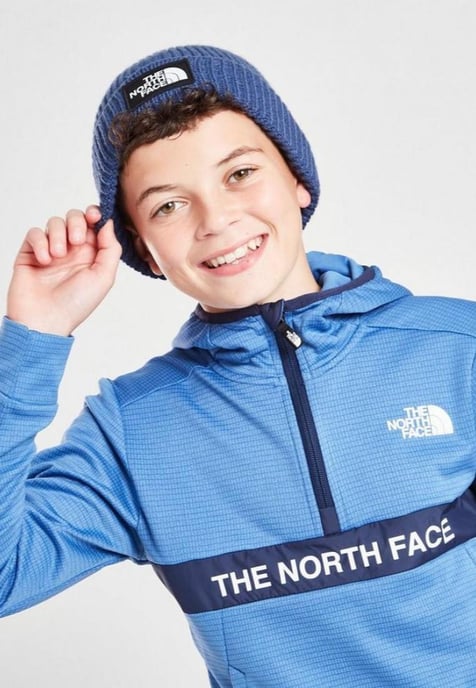 The North Face Sudadera con capucha y cremallera de 1/4 Amphere para jóvenes en azul FDR - Image 3