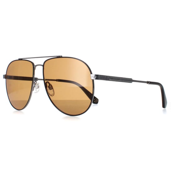 Ted Baker Aviator Mens Gunmetal with Black Painted Rim Brown TB1691 Maeve