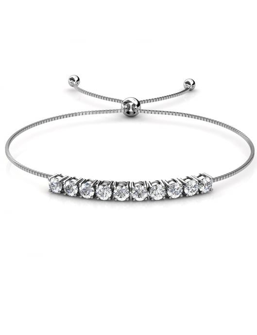 Conjunto Mia Cristal Redondo - Plata y Cristal - Image 2