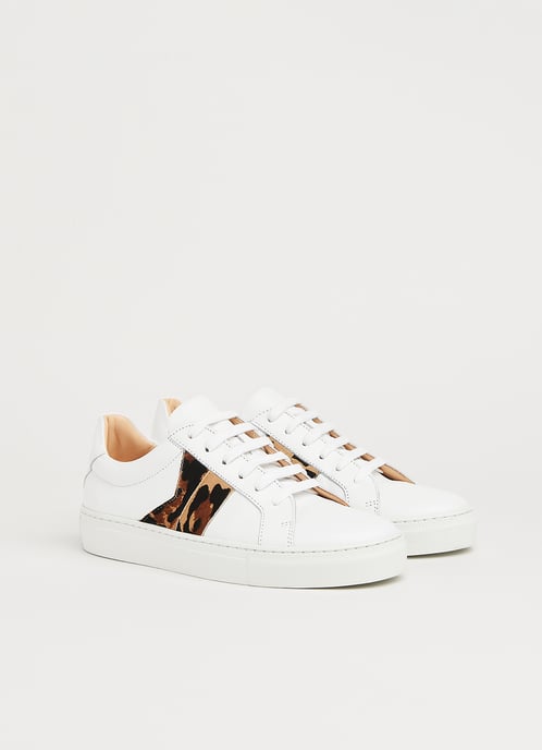 LK Bennett Alivia Flats, White/Natural