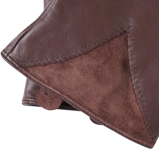 Barneys Originals Real Leather Glove In Brown
