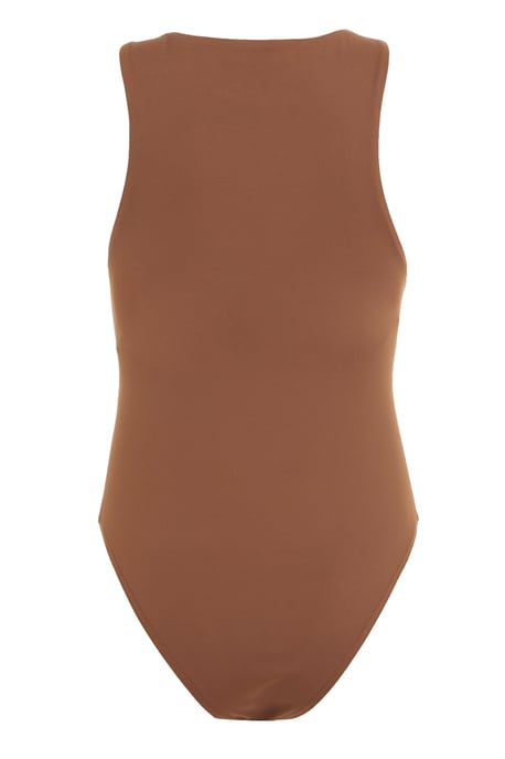 Brown Racer Bodysuit