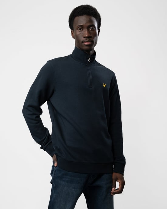 Sudadera con media cremallera bordada de hombre Lyle & Scott - Image 1