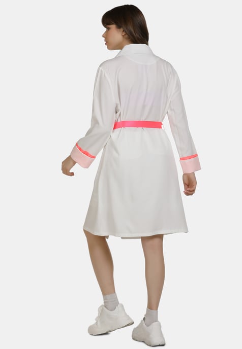 Mymo Coat women white neon pink - Image 4