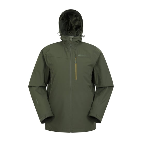 Mountain Warehouse Mens Brisk Extreme Colour Block Waterproof Jacket (Green) - Image 1