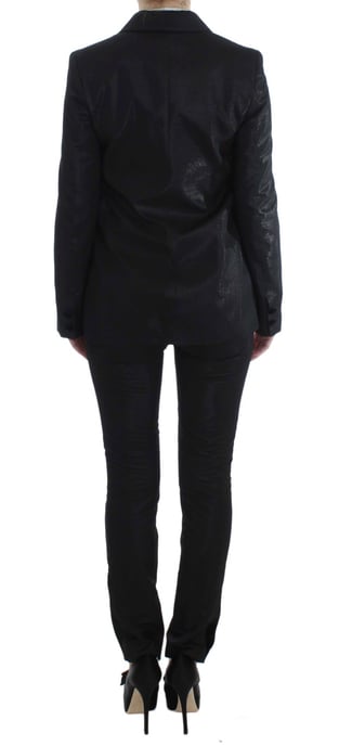 Conjunto de Tres Piezas para Mujer Exte en Negro con Un Botón - Image 3