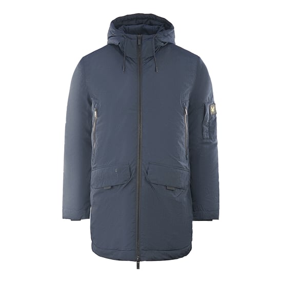 Parka azul marino con detalle de cremallera de Lyle & Scott - Image 1