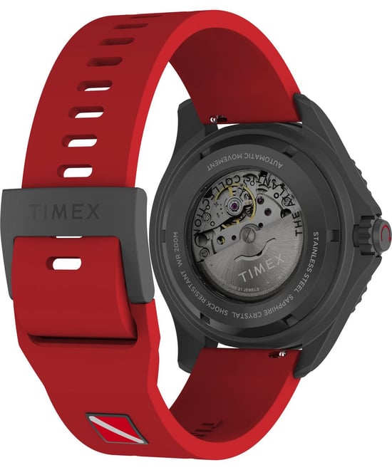Timex Deep Water Tiburon Automatic Men's Red Watch TW2W21000 - Image 4