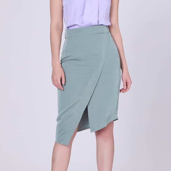 Asymmetric crossed panel skirt - Image 1