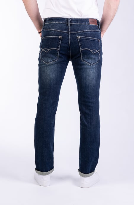Gordan Mens Trousers blue denim Slim Fit