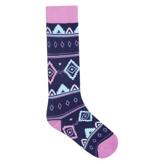 Dare 2B Childrens/Kids Fair Isle Seamless Ski Socks (Orchid/Moonlight Denim) - Image 1