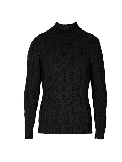 Xagon Man Suéter Turtleneck del hombre negro - Image 1