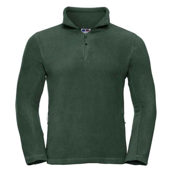 Russell Mens Quarter Zip Outdoor Fleece Top (Bottle Green) - Image 1