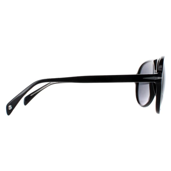 David Beckham Aviator Mens Shiny Black Dark Grey DB1091/S